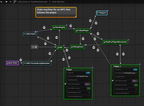 Keeper - Drifter AI state machine