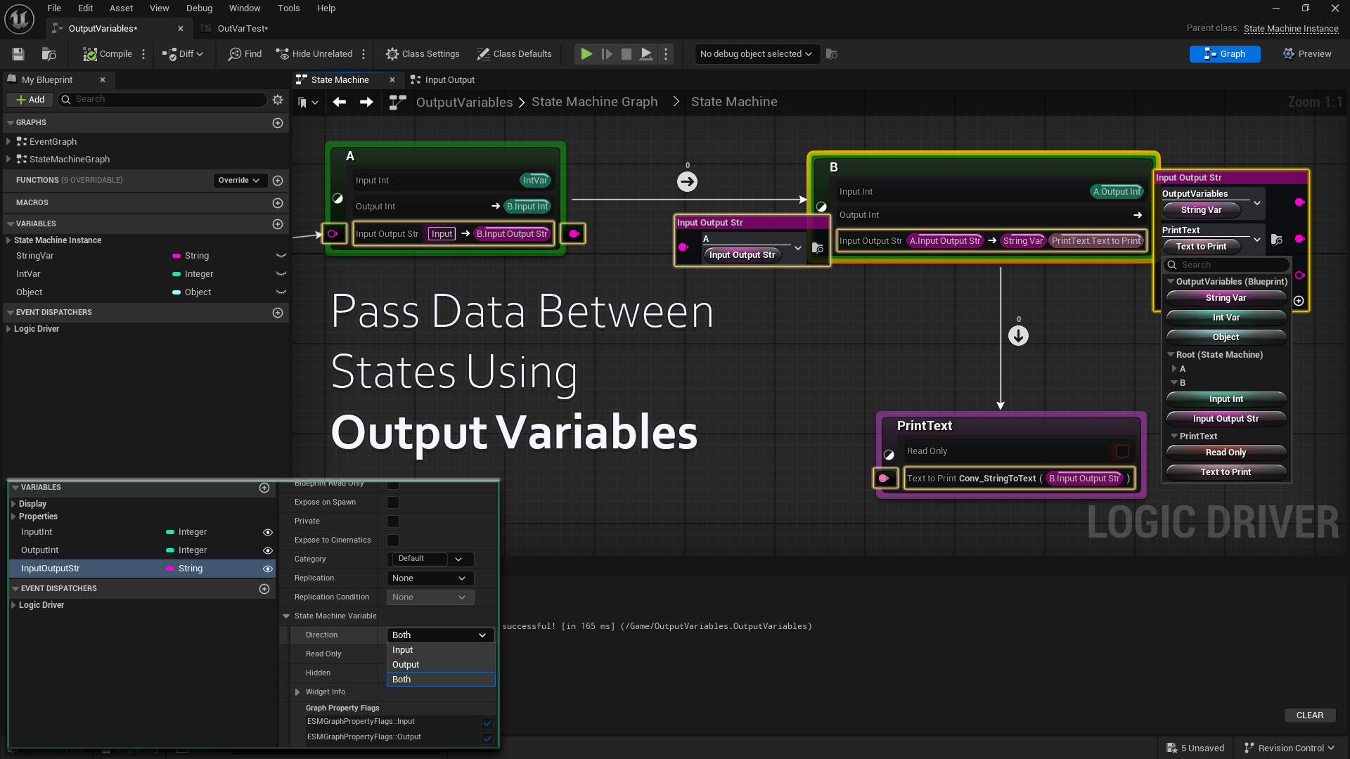 Example of Output Variables